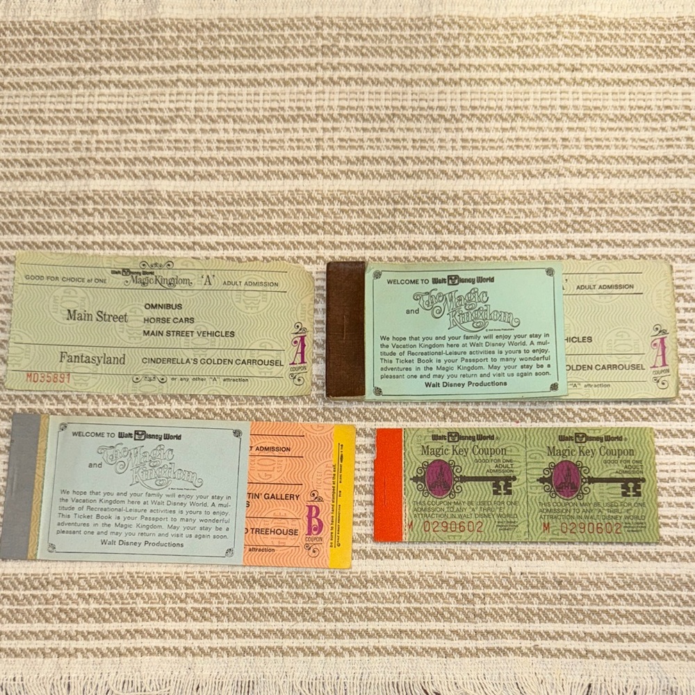 Vintage Disney Ticket Coupon Booklets